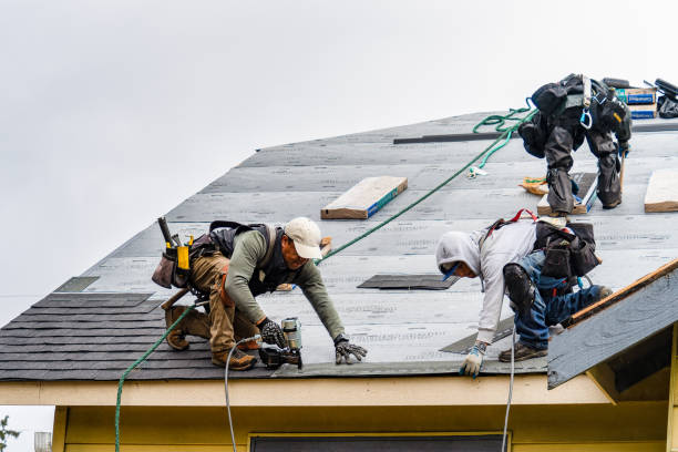 Professional Storm Damage Roof Repair technician working in Monticello, MN